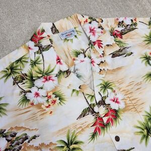 Vintage Pacific Legend Hawaiian Shirt Men XL USA Made Floral Camp Shirt Cotton